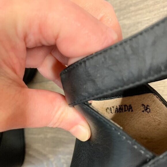 SENSO Womens Biker Moto Buckle Leather Ankle Boots Booties Cut out sides Black 6 - Picture 8 of 16